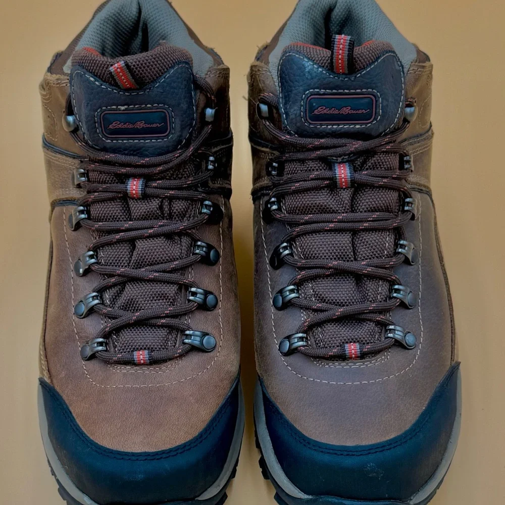 Eddie Bauer Bradley Men's Brown‎ Leather Waterproof Hiking Boots US 11M